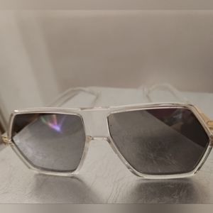 Silver mirror Unisex sunglasses